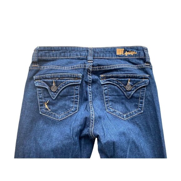 KUT‎ from the Kloth Cuffed Ankle Straight Leg Capri Crop Pant Dark Wash Jeans 2 - Picture 3 of 8